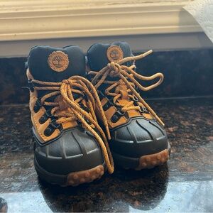 Timberland Kids' Black and Tan Snow Boots